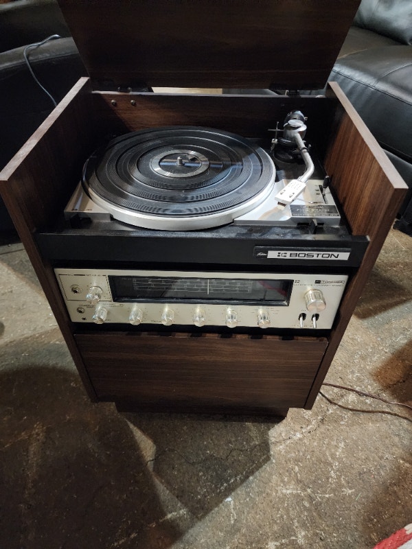 Vintage Toshiba Stereo, Record Player, AMP, Speakers - photo 4