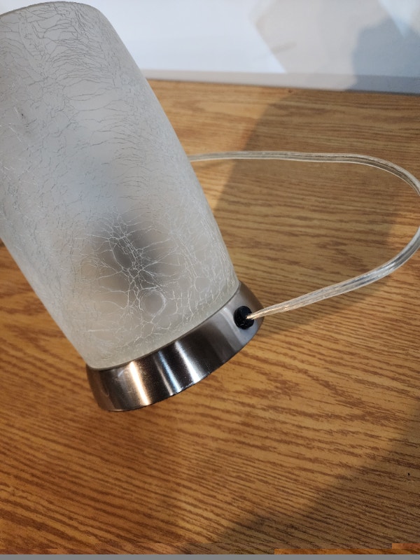 Touch Light Textured Glass Lamp 110V - photo 5