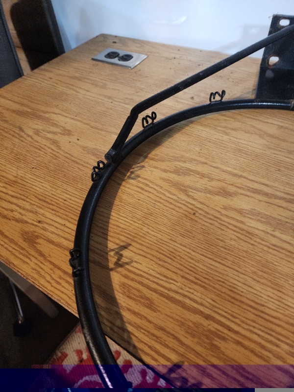 Basketball Hoop black metal no spring solid - photo 3