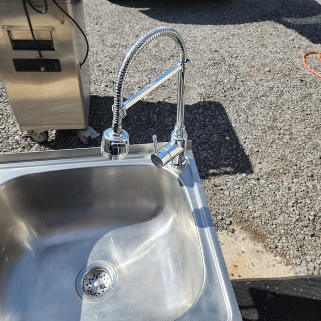 Vanity White Large Stainless Sink Flexible Tap - photo 3