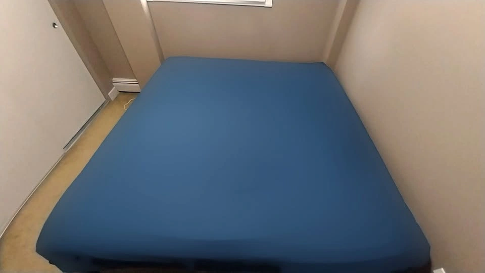 IKEA King-Size Dark Blue Bed Set - Complete Package