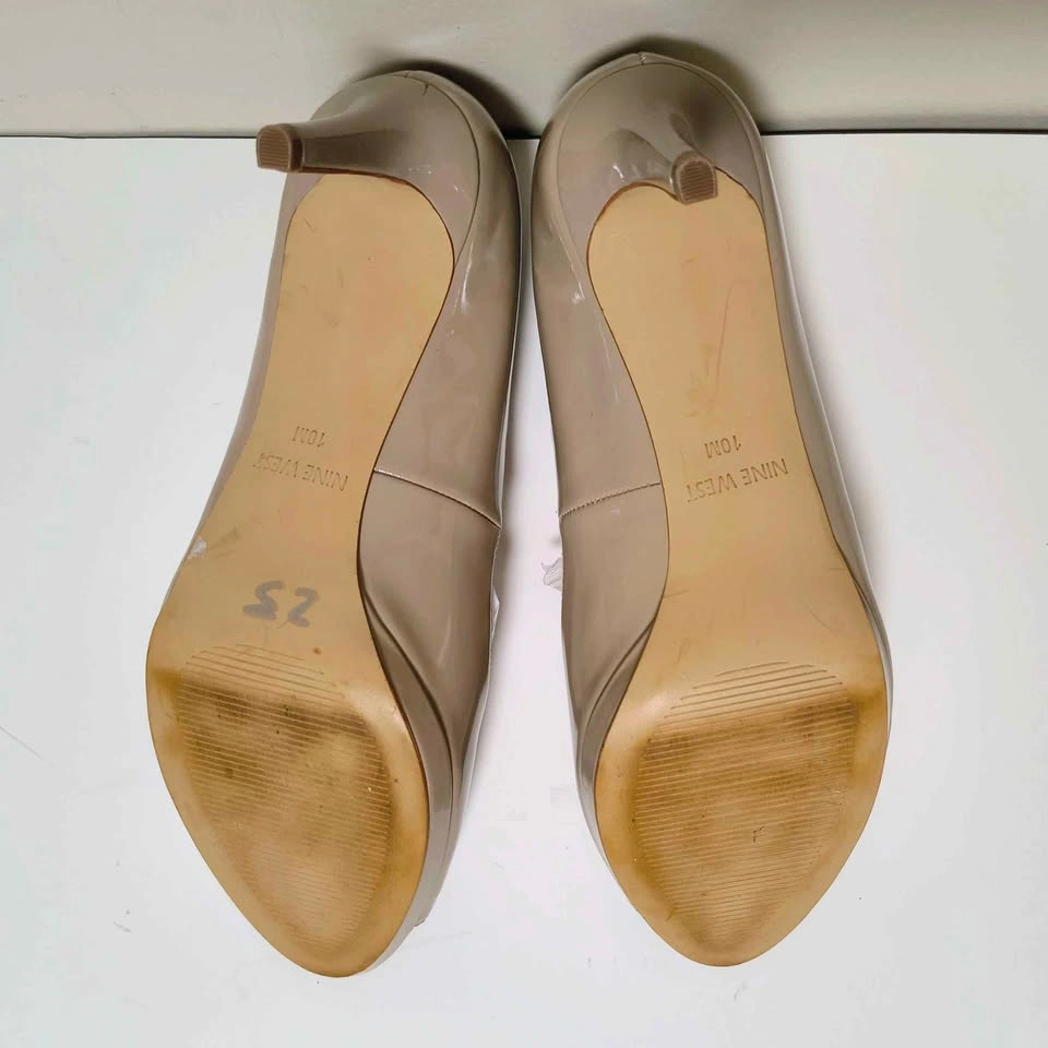 Nine West Nude Patent Peep Toe Heels - photo 5