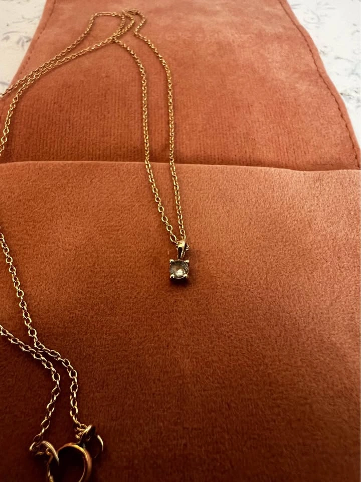 Leah Alexandra BIRTHSTONE NECKLACE | GOLD & WHITE TOPAZ - photo 2