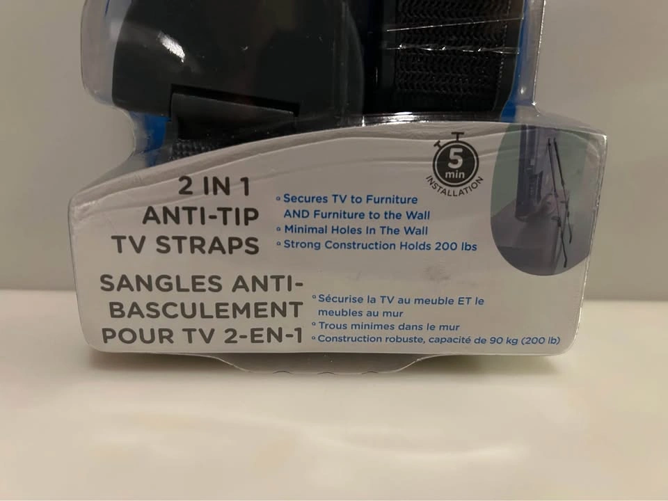 New 2 in 1 Anti-Tip TV Straps Baby Proofing - photo 3