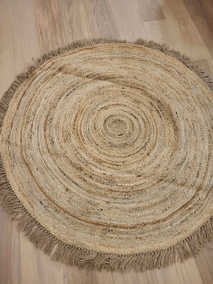 Round Rug with Fringe 67inch possibly jute - photo 2