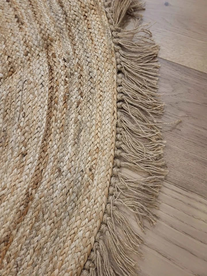 Round Rug with Fringe 67inch possibly jute - photo 3