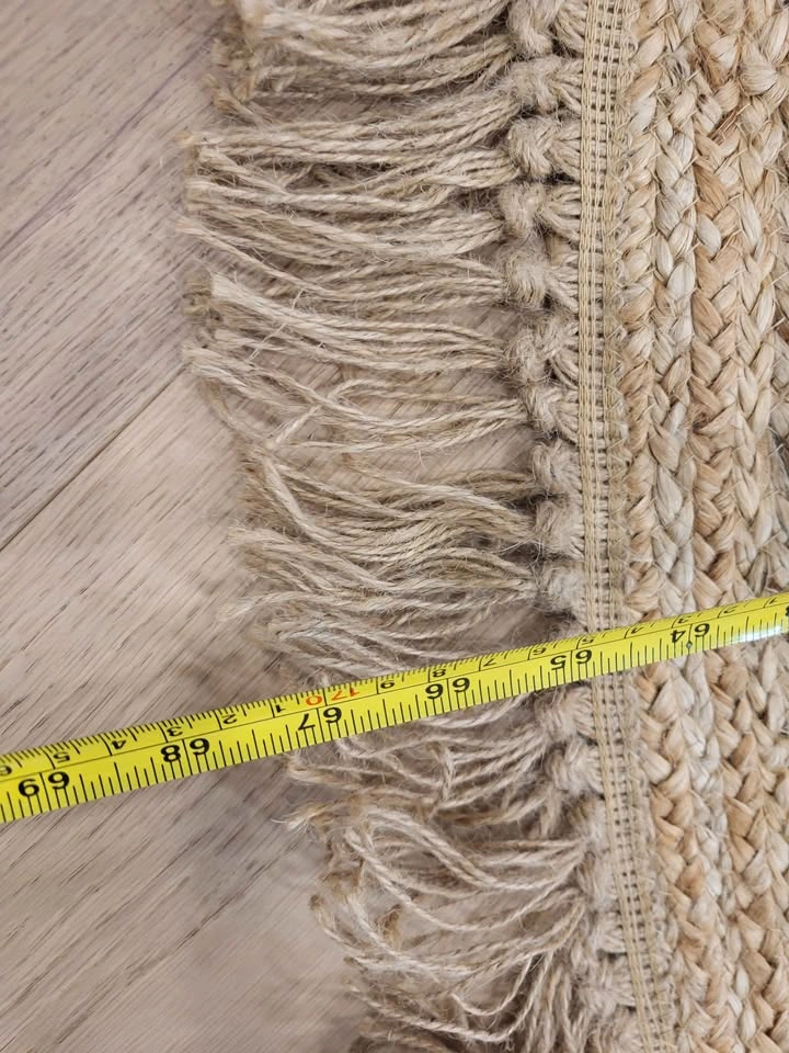 Round Rug with Fringe 67inch possibly jute - photo 5
