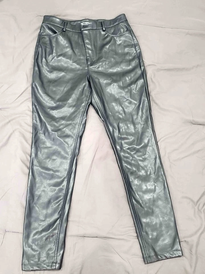Dynamite black faux leather pants size 8
