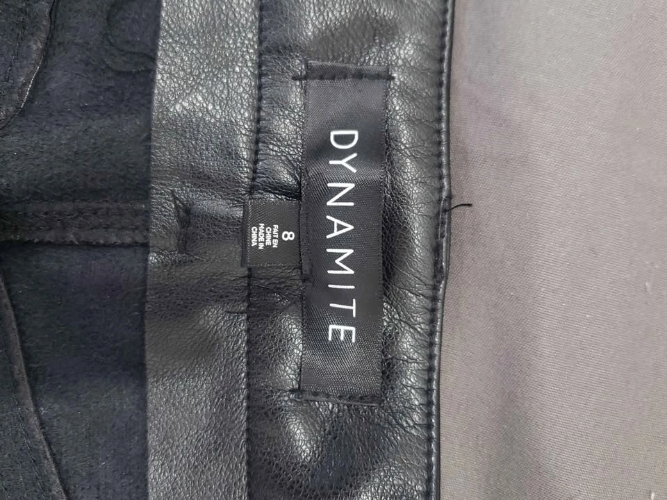 Dynamite black faux leather pants size 8 - photo 3
