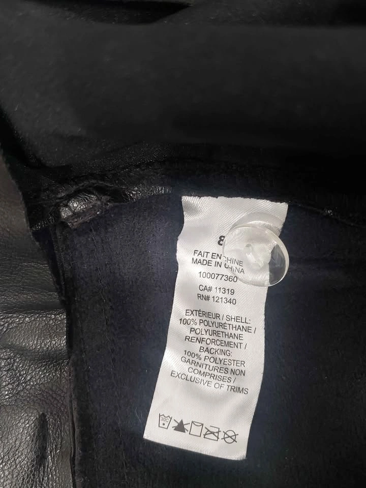 Dynamite black faux leather pants size 8 - photo 4