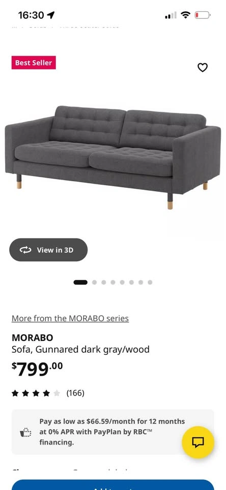 Sofa Dark grey comes with pillows - photo 2