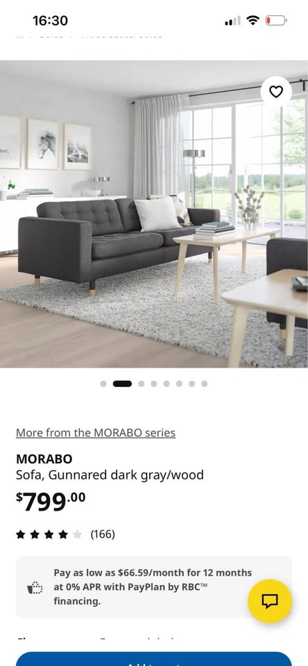 Sofa Dark grey comes with pillows - photo 3
