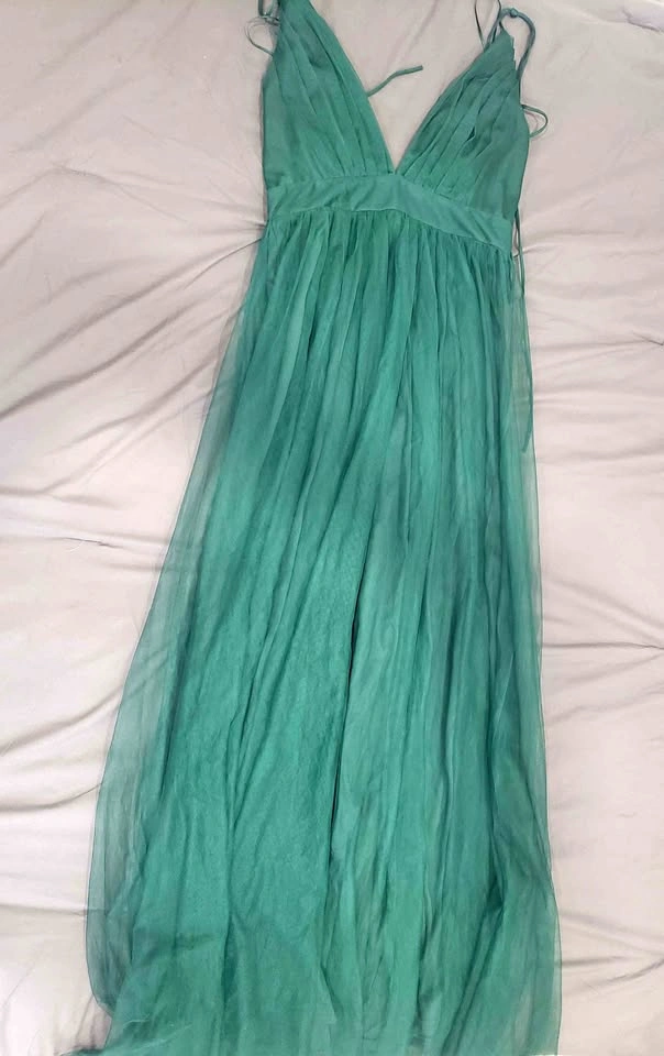 Emerald green long formal dress