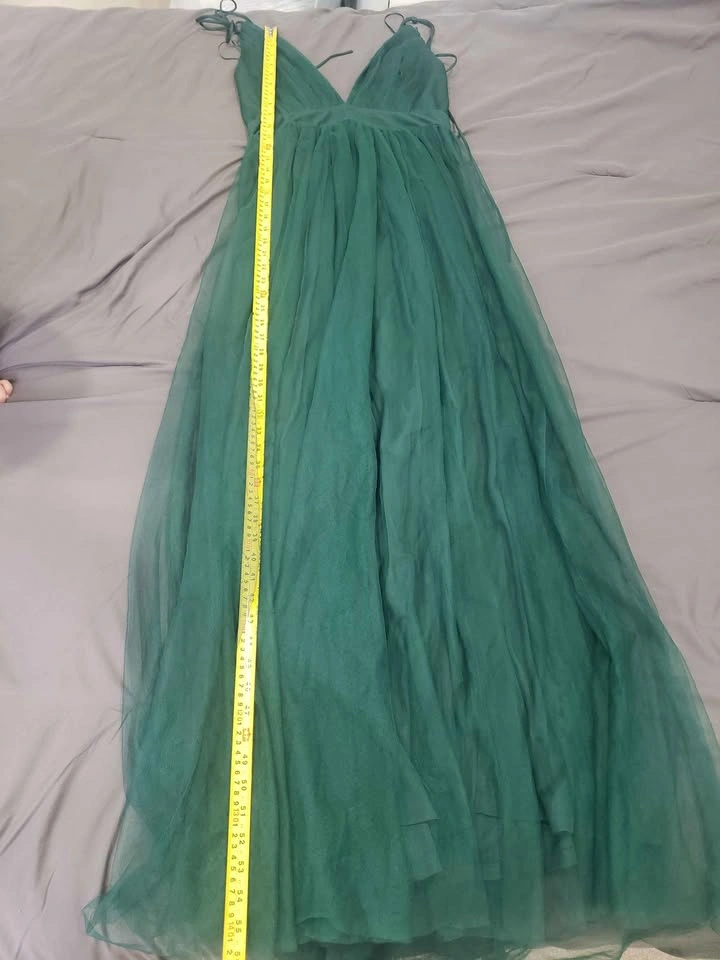 Emerald green long formal dress - photo 3