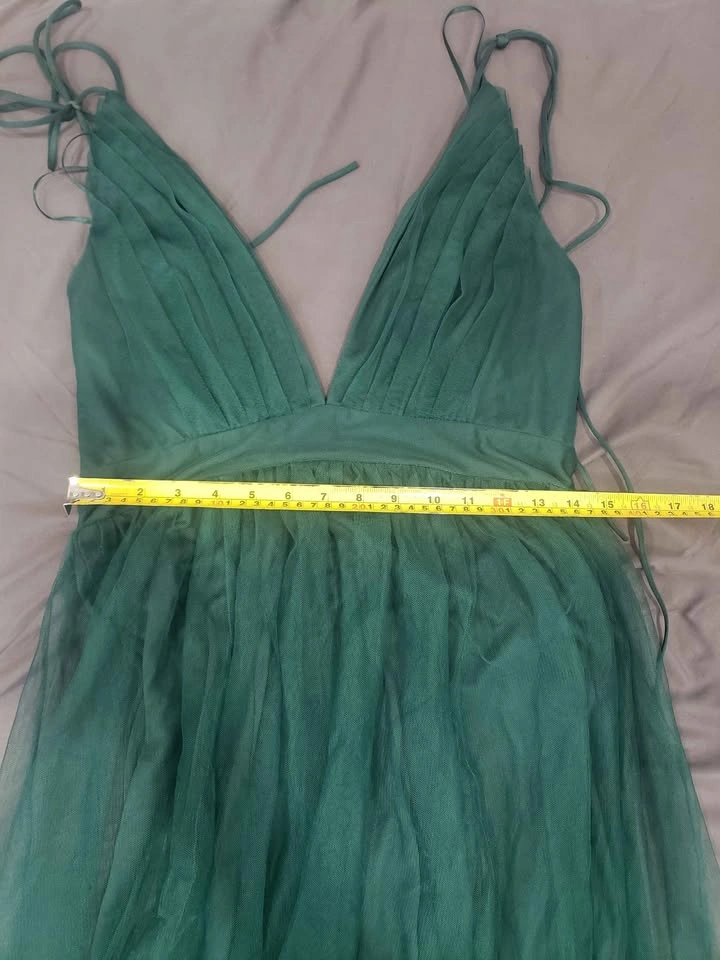 Emerald green long formal dress - photo 4
