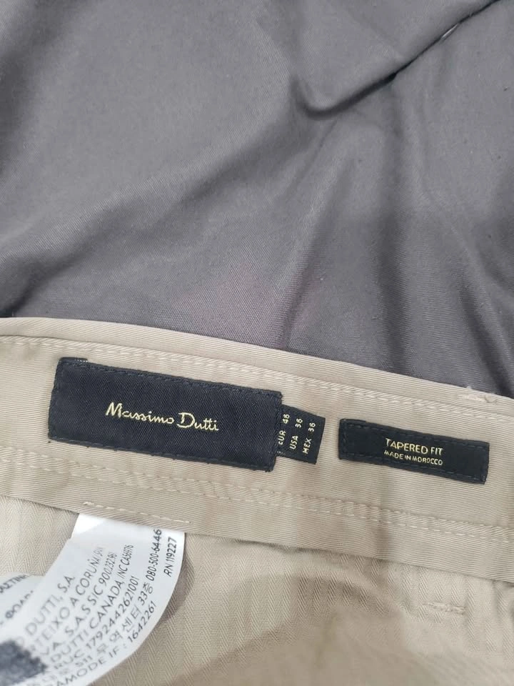 Massimo Dutti Beige Tapered Fit Chinos - photo 4