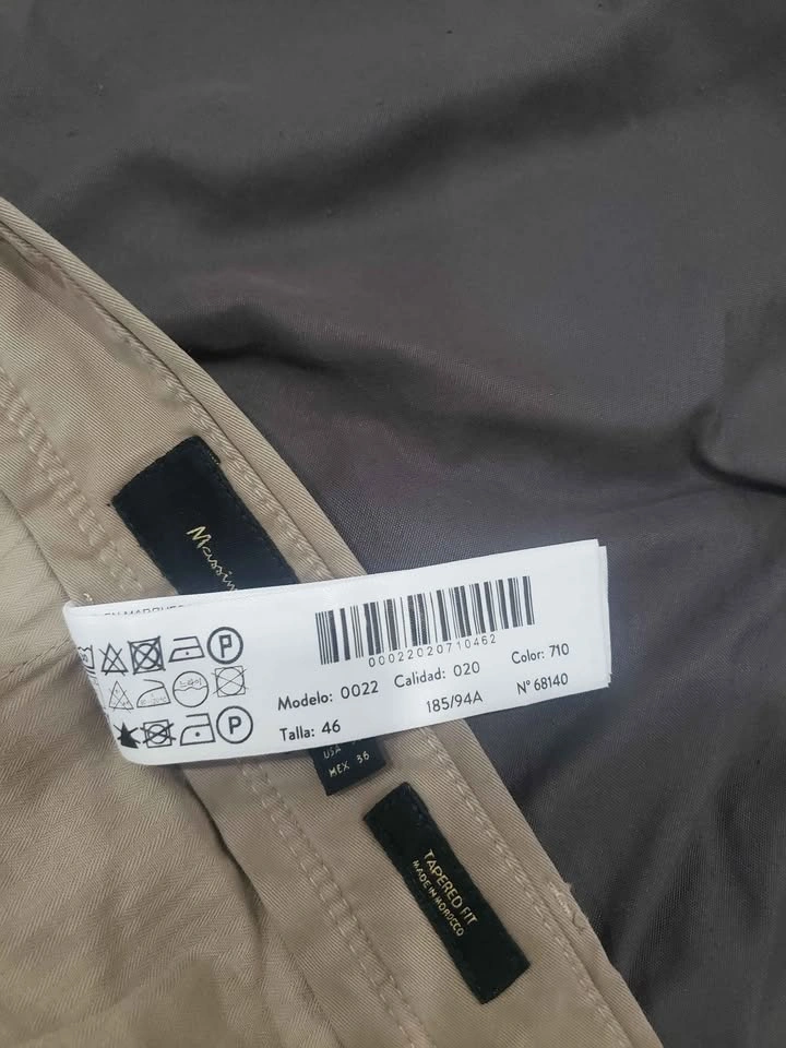 Massimo Dutti Beige Tapered Fit Chinos - photo 5
