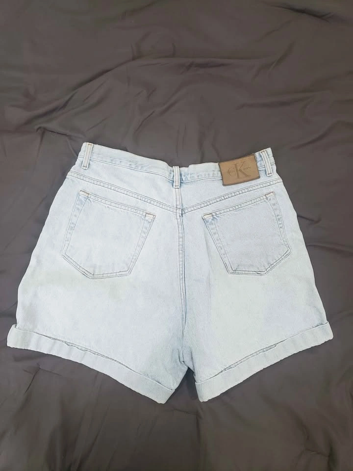 Calvin Klein Jeans High Waisted Light Wash Denim Shorts - photo 2