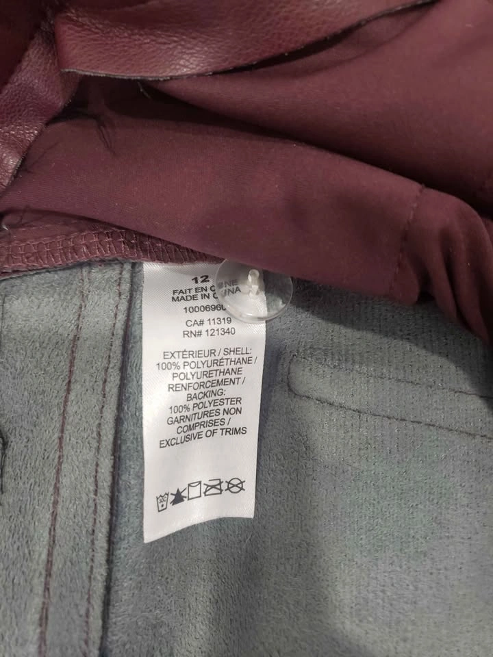 Dynamite Mauve Faux Leather Pants Size 12 - photo 4
