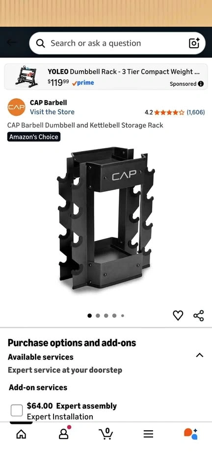 CAP Barbell Dumbbell Kettlebell Storage Rack