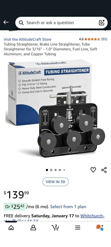 Tubing Straightener for 3/16" - 1.0" Diameter