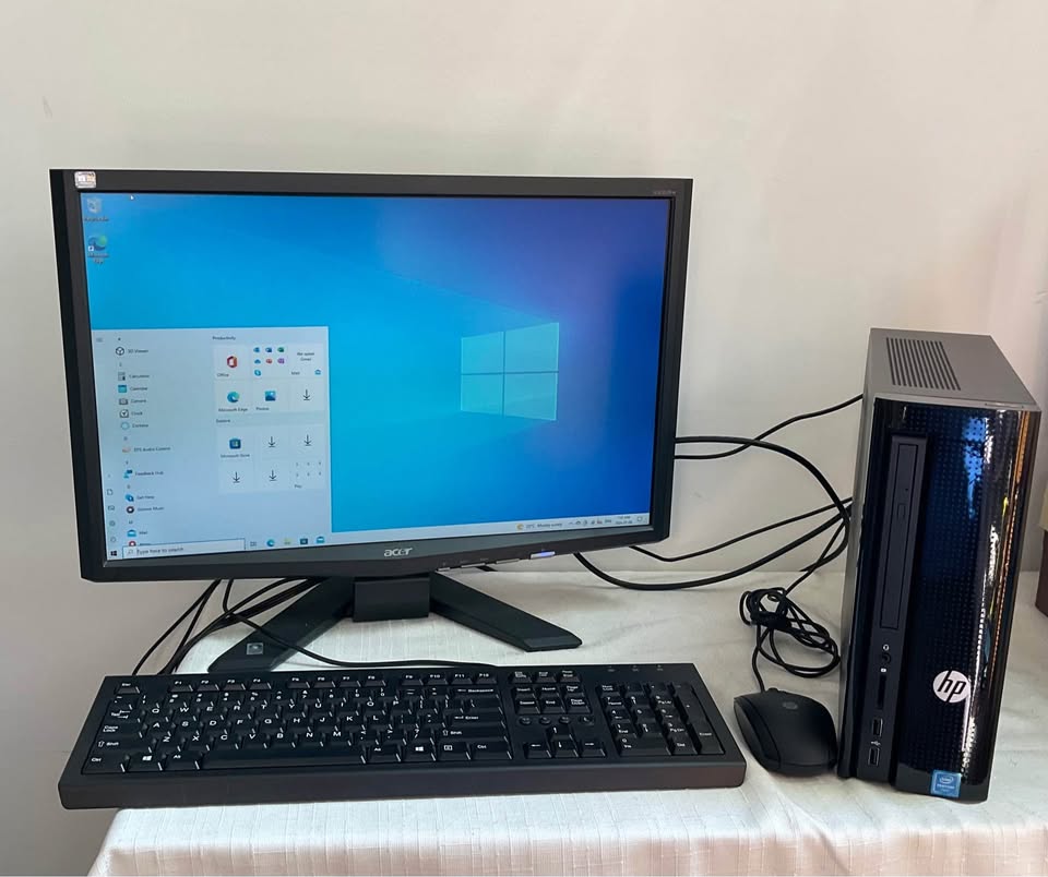 HP Desktop Computer with Mouse, Keyboard and Acer Monitor - photo 2