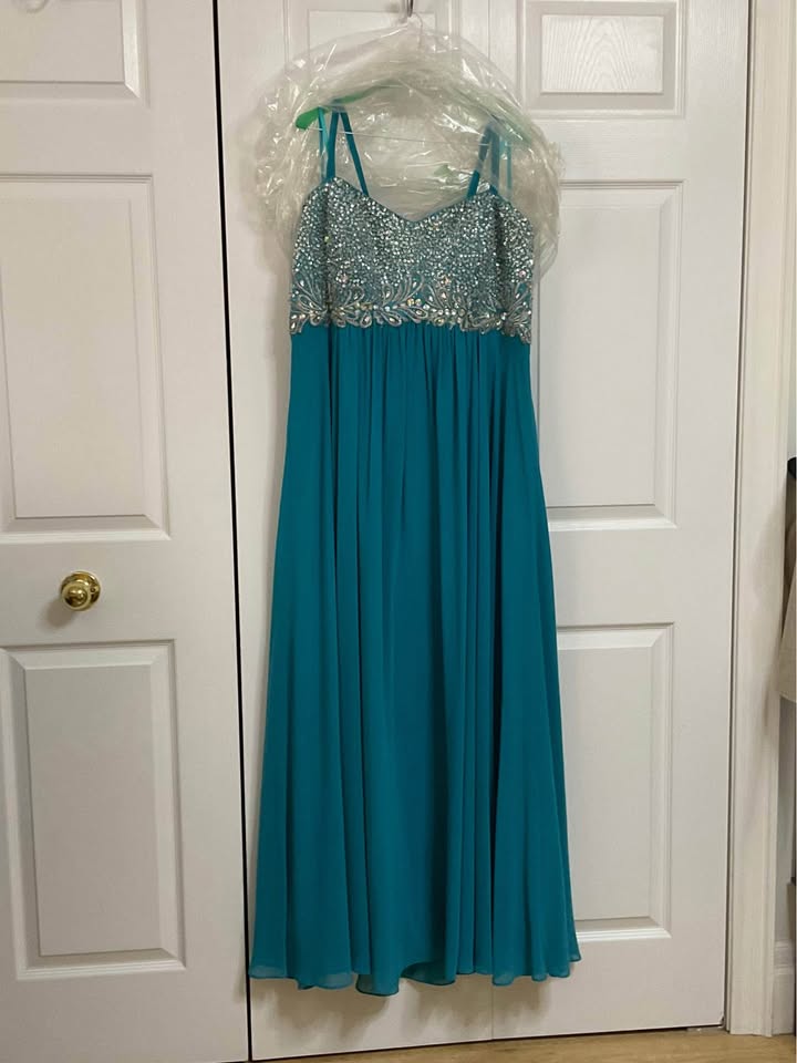 Teal Sequin Evening Dress by Decode - photo 2