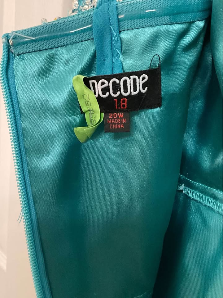 Teal Sequin Evening Dress by Decode - photo 4