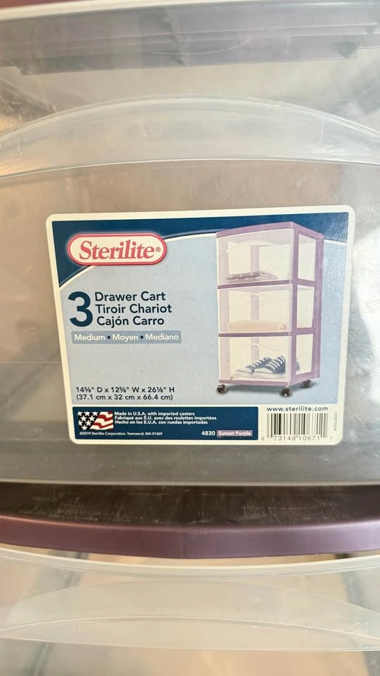 Sterilite 3 Drawer Cart - photo 2