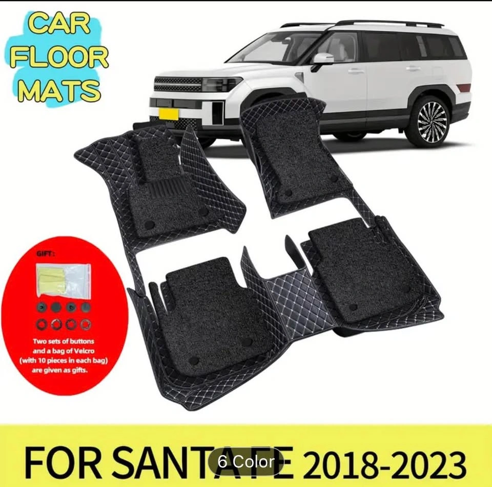 3D Luxury Car Floor Mats for Hyundai Santa Fe 2020 - photo 3