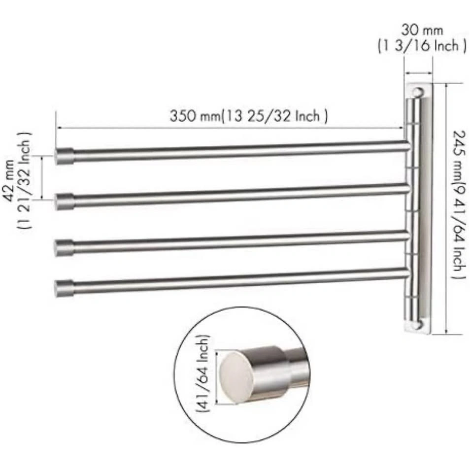 Towel Bar for Washroom with 4 bars - photo 2