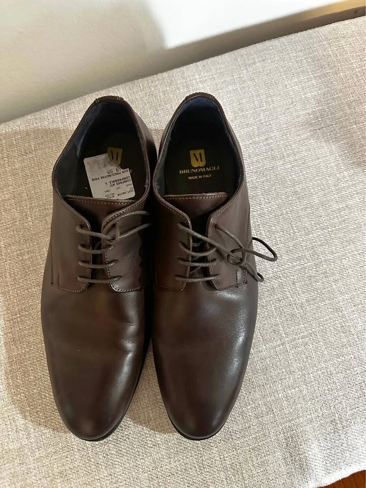 Bruno Magli Men's Dark Brown Leather Oxford Dress Shoes size 9