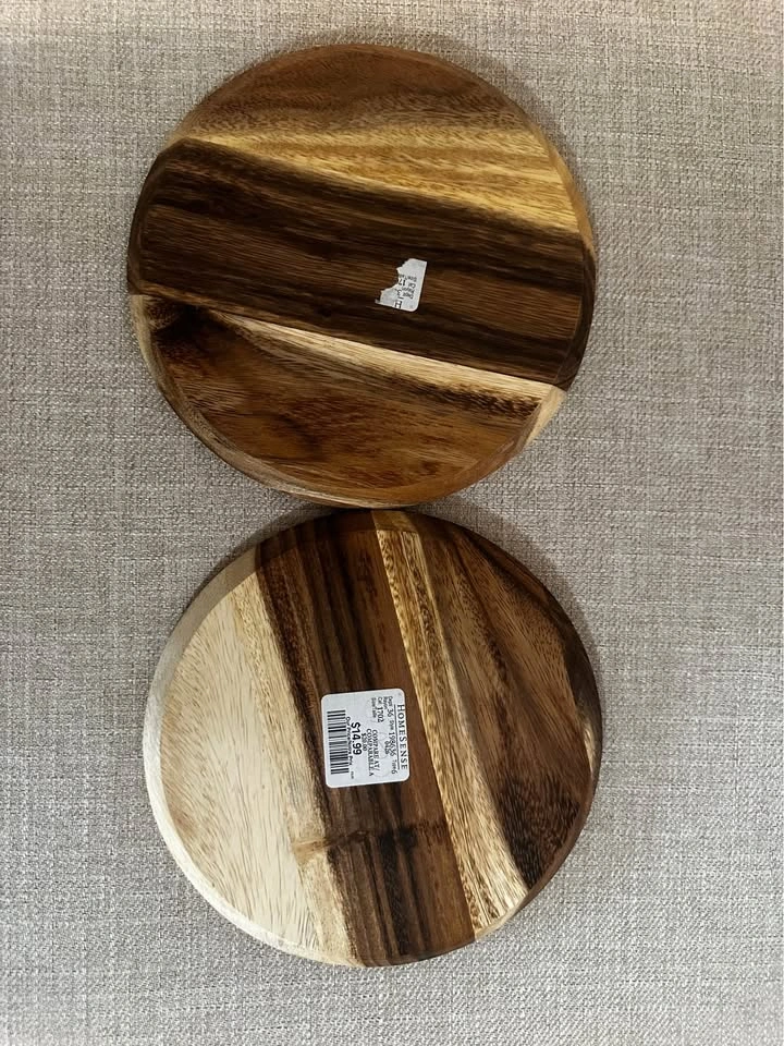 Homesense wood plates set of 2 - photo 2