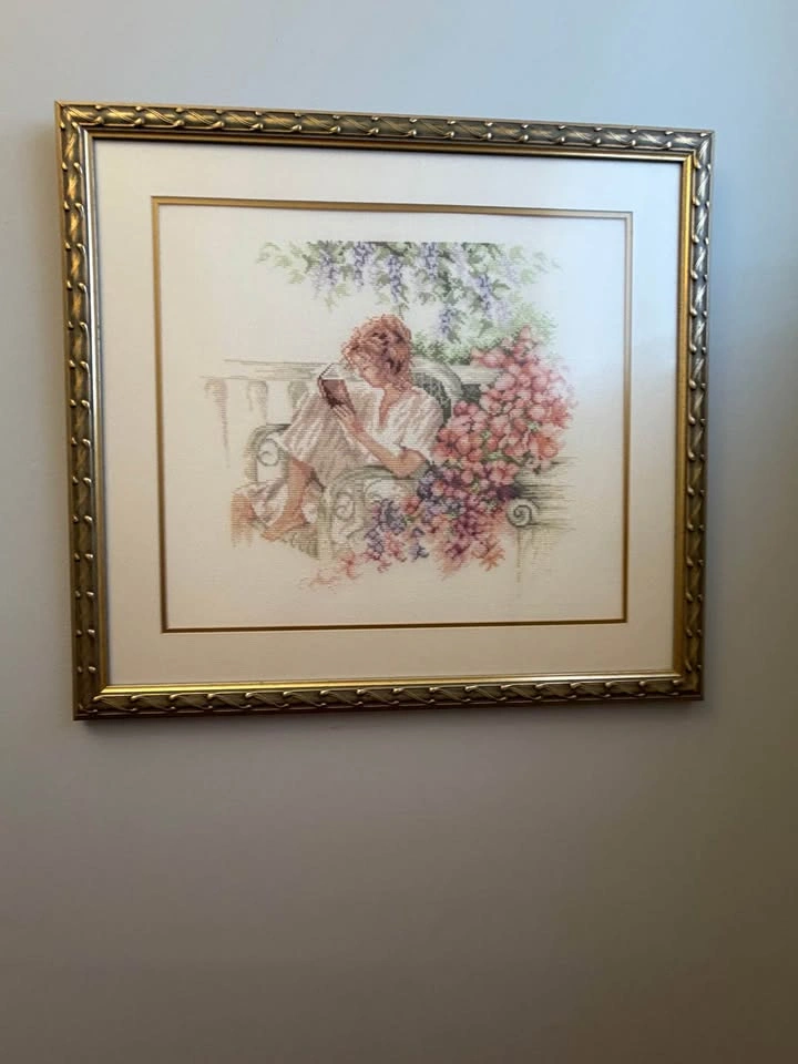 Large Lanarte Hand-Stitched Needle Point - Professionally Framed - photo 3