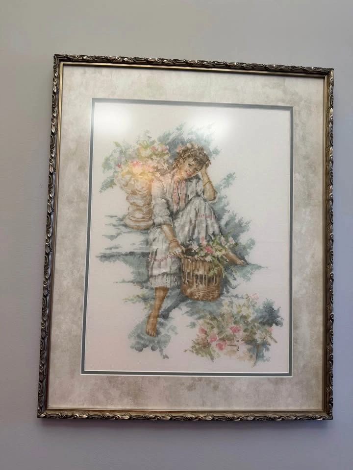 Large Lanarte Hand-Stitched Needle Point - Professionally Framed - photo 4