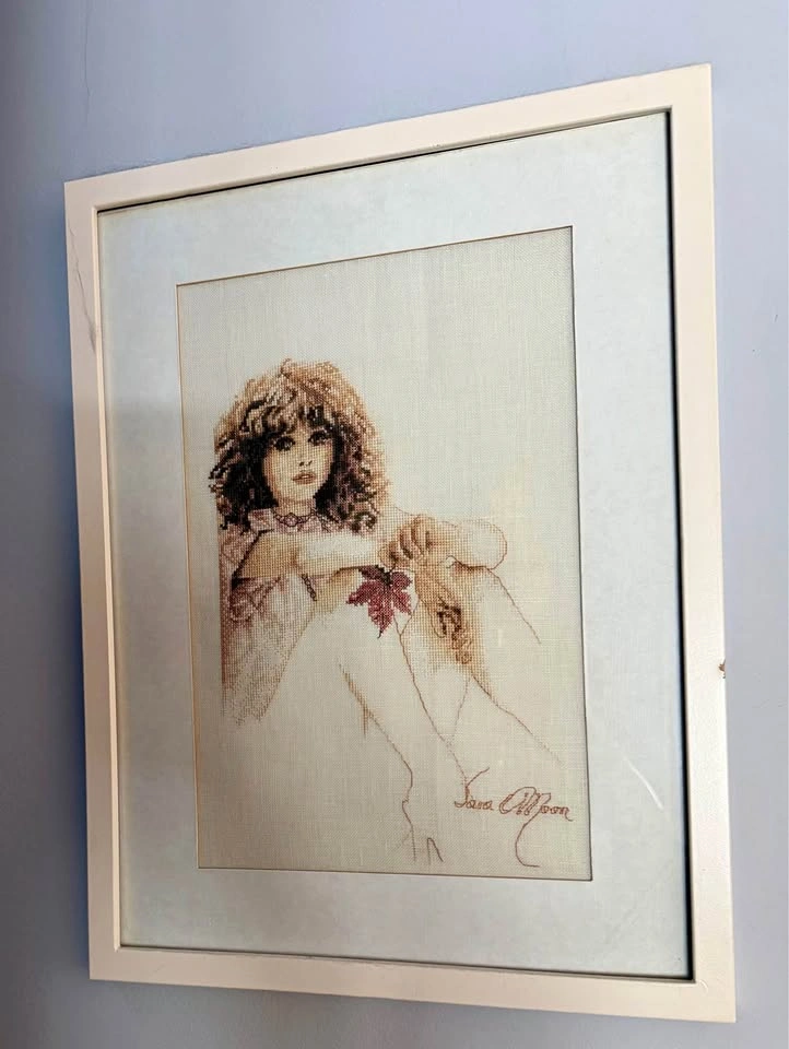 Vintage Sara Moon Hand-Stitched Needle Point - Professionally Fr