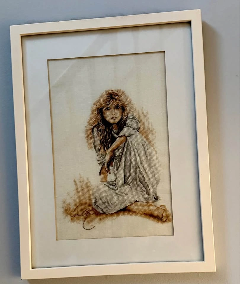 Vintage Sara Moon Hand-Stitched Needle Point - Professionally Fr - photo 2