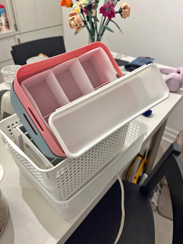 Free storage bins and organizers set