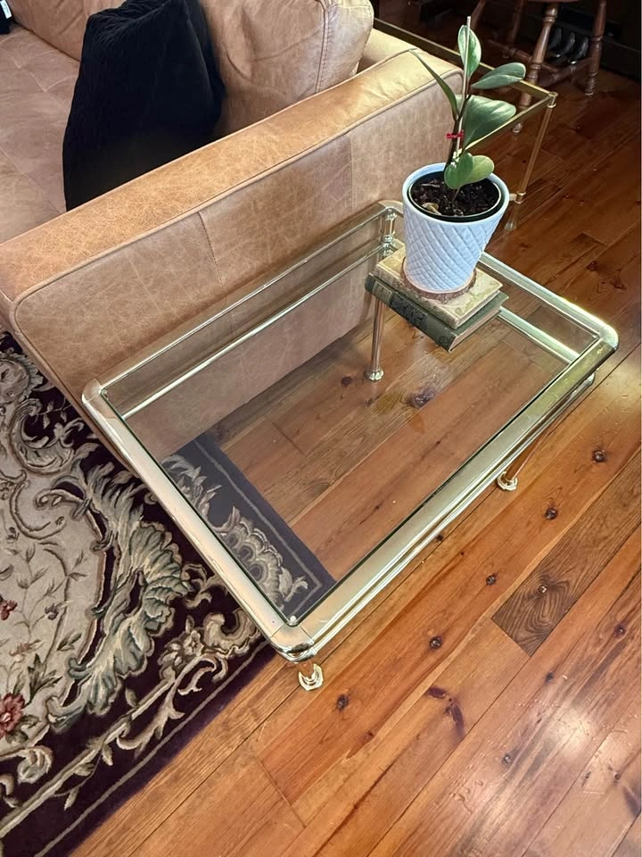 Brass & Glass Boho Table Set (3 Pieces) - photo 2
