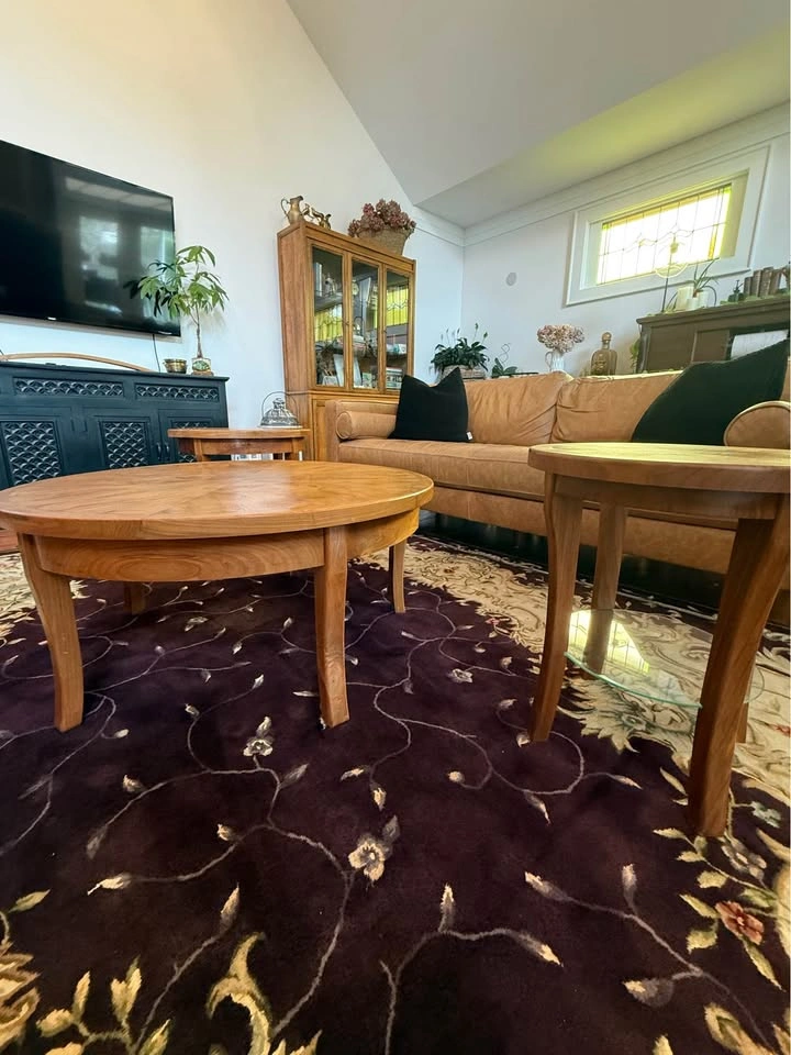 Hand Crafted Walnut Table Set (3 Pieces) - photo 4