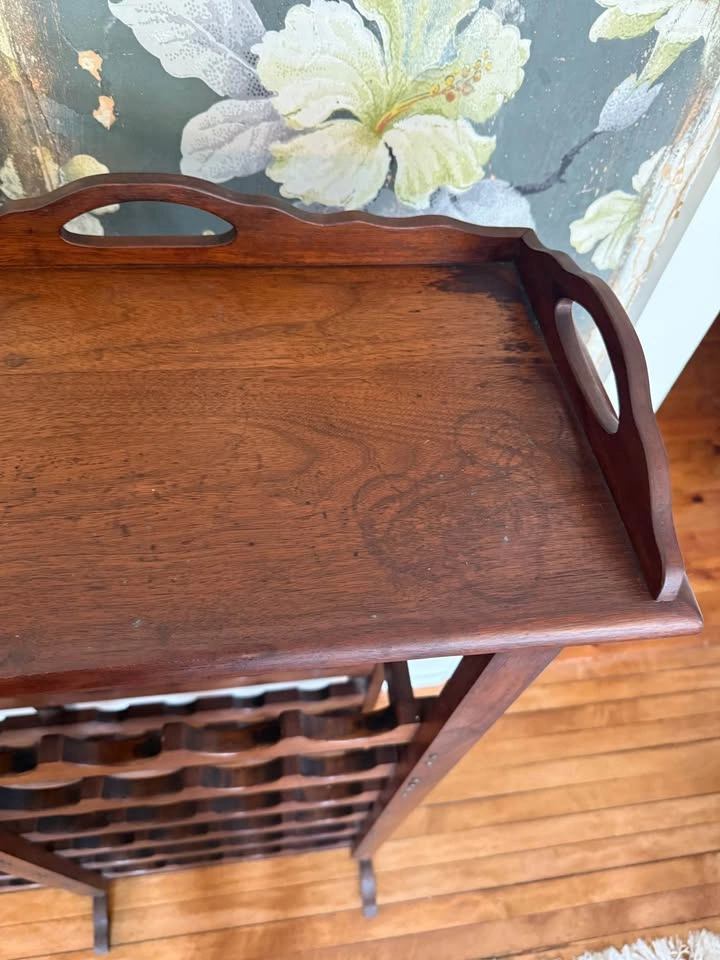 1970s Walnut Wine Rack with Trays - photo 3