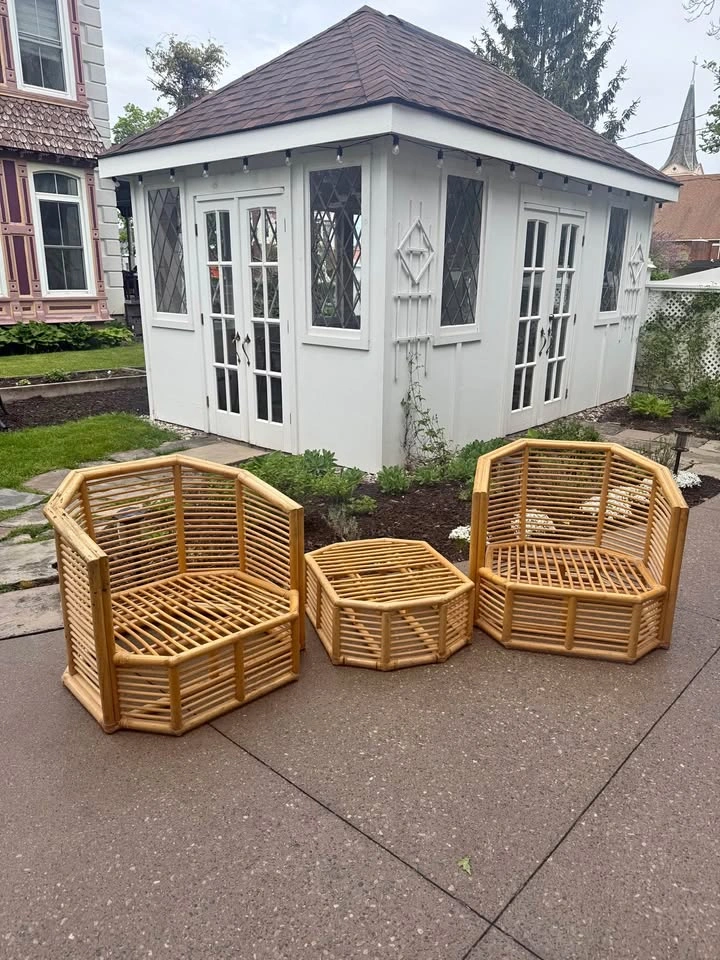 3 Piece Rattan Patio Set