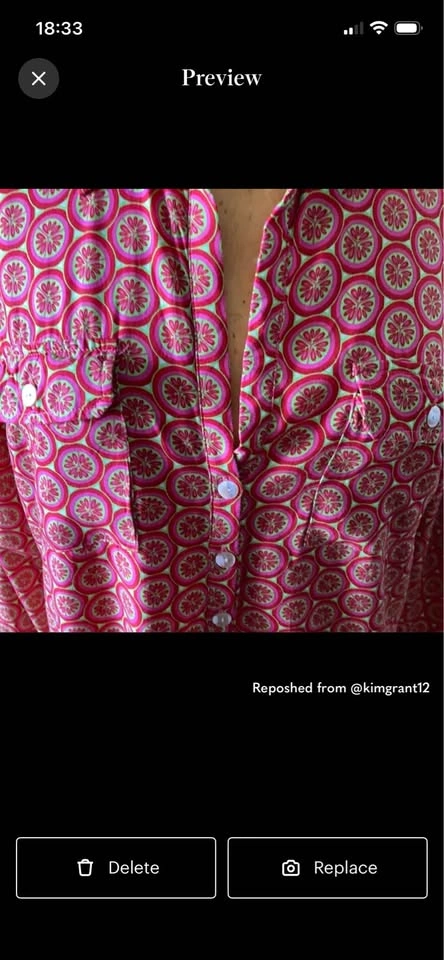 Escapada Red Printed Long Sleeve Shirt Dress XL - photo 3