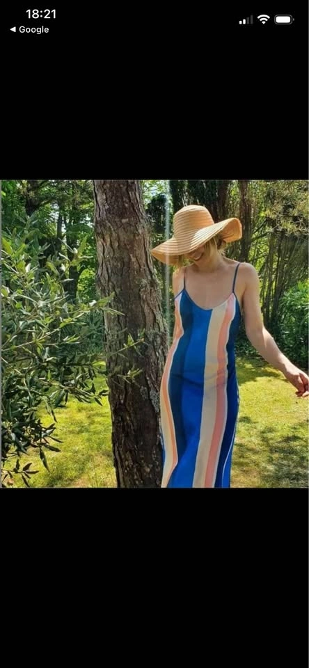 Lemlem Blue and Pink Striped Maxi Dress XL - photo 3