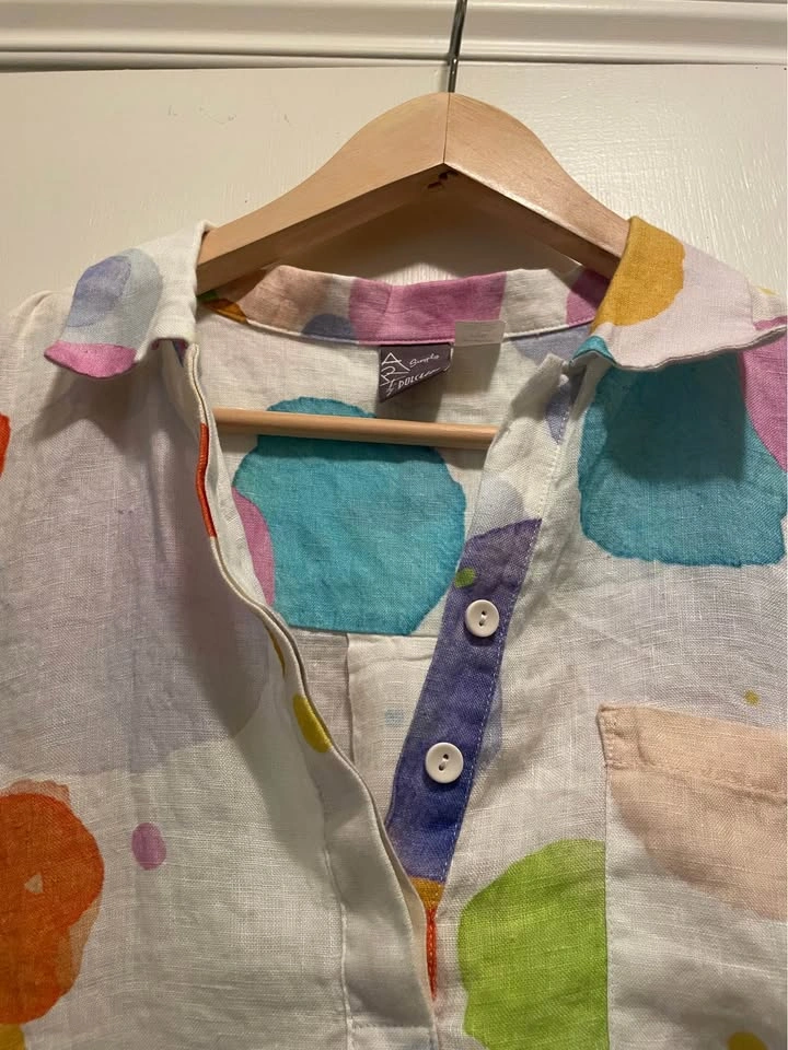 Simply Art by Dolcezza "Colourful Bubbles" Linen Dress - photo 4