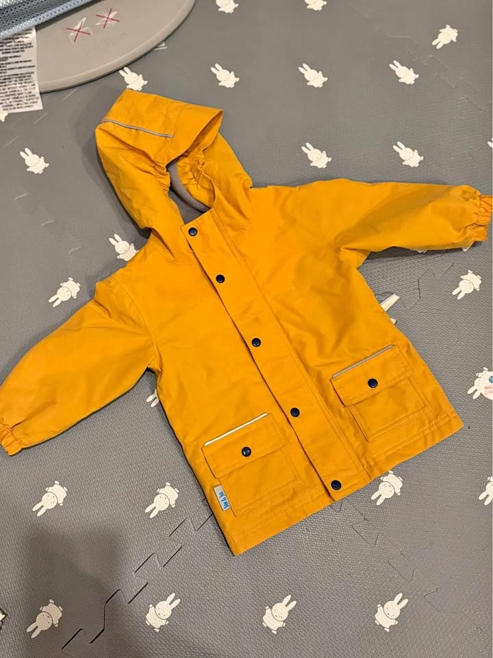 Jan and Jul Fleece Lined Rain Jacket | Yellow | 1T