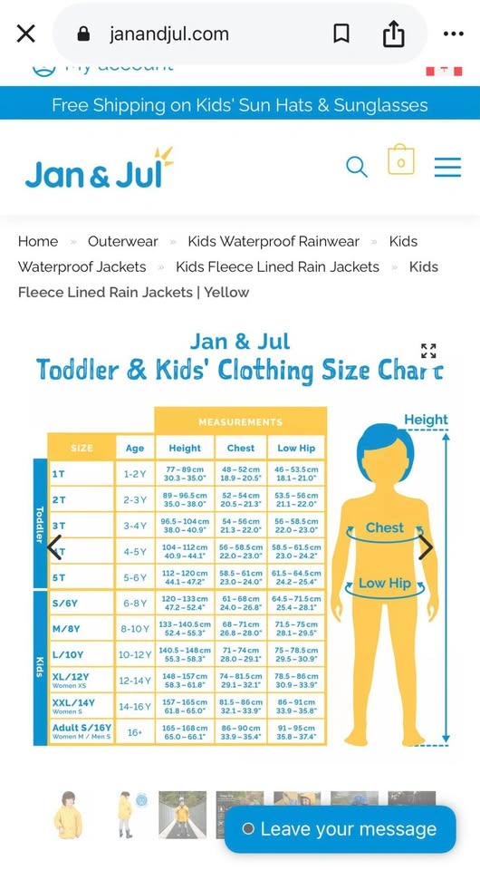 Jan and Jul Fleece Lined Rain Jacket | Yellow | 1T - photo 3