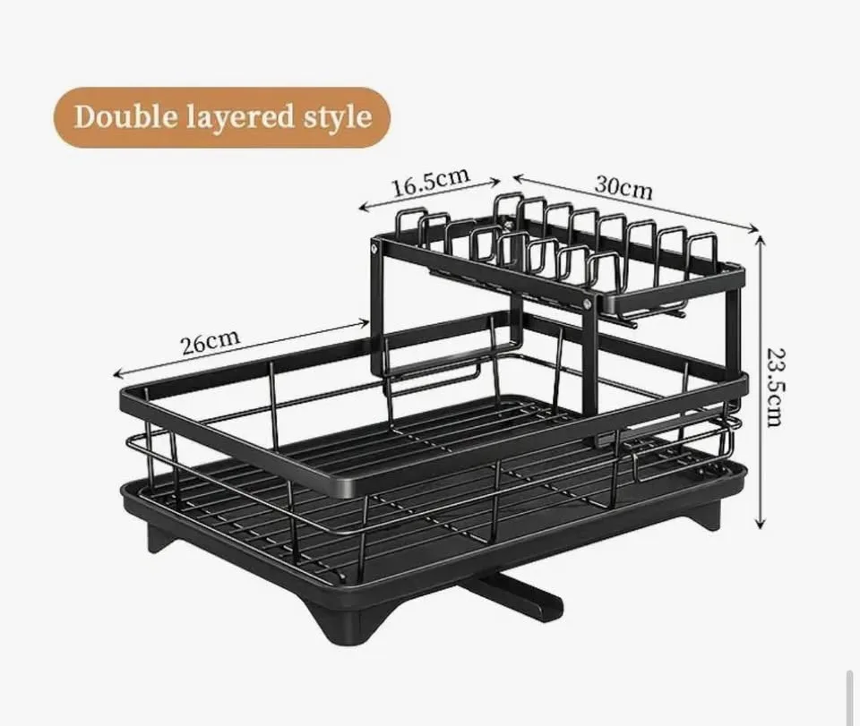 Brand New, 2-Tier Large Drying Dish Rack image indicator(2)
