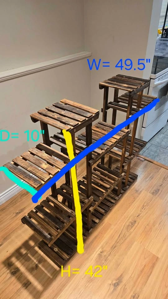 VIVOSUN Multi-Tier Wooden Plant Stand - photo 2