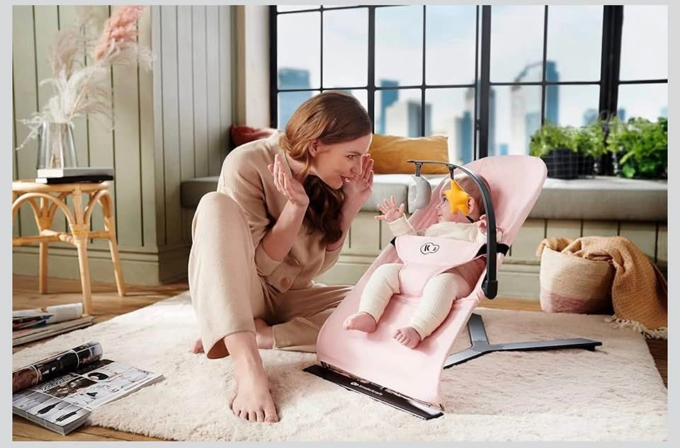 Kinderkraft Mimi Portable Baby Bouncer (Pink, 0-6M) - photo 4